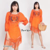 เสื้อถักโครเชต์แต่งพู่ไหมพรม-591101070190 - orange
