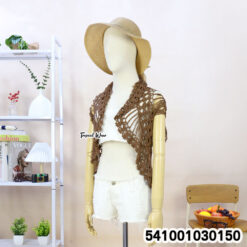 เสื้อคลุมถักโครเชต์ เสื้อคลุมไหมพรม Thai handmade cotton crochet vest, sleeveless and free-size.