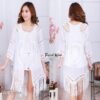 เสื้อคลุมแต่งถักโครเชต์ ชายพู่-590701060200 - white