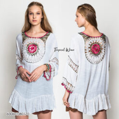 เสื้อถักลายกุหลาบ