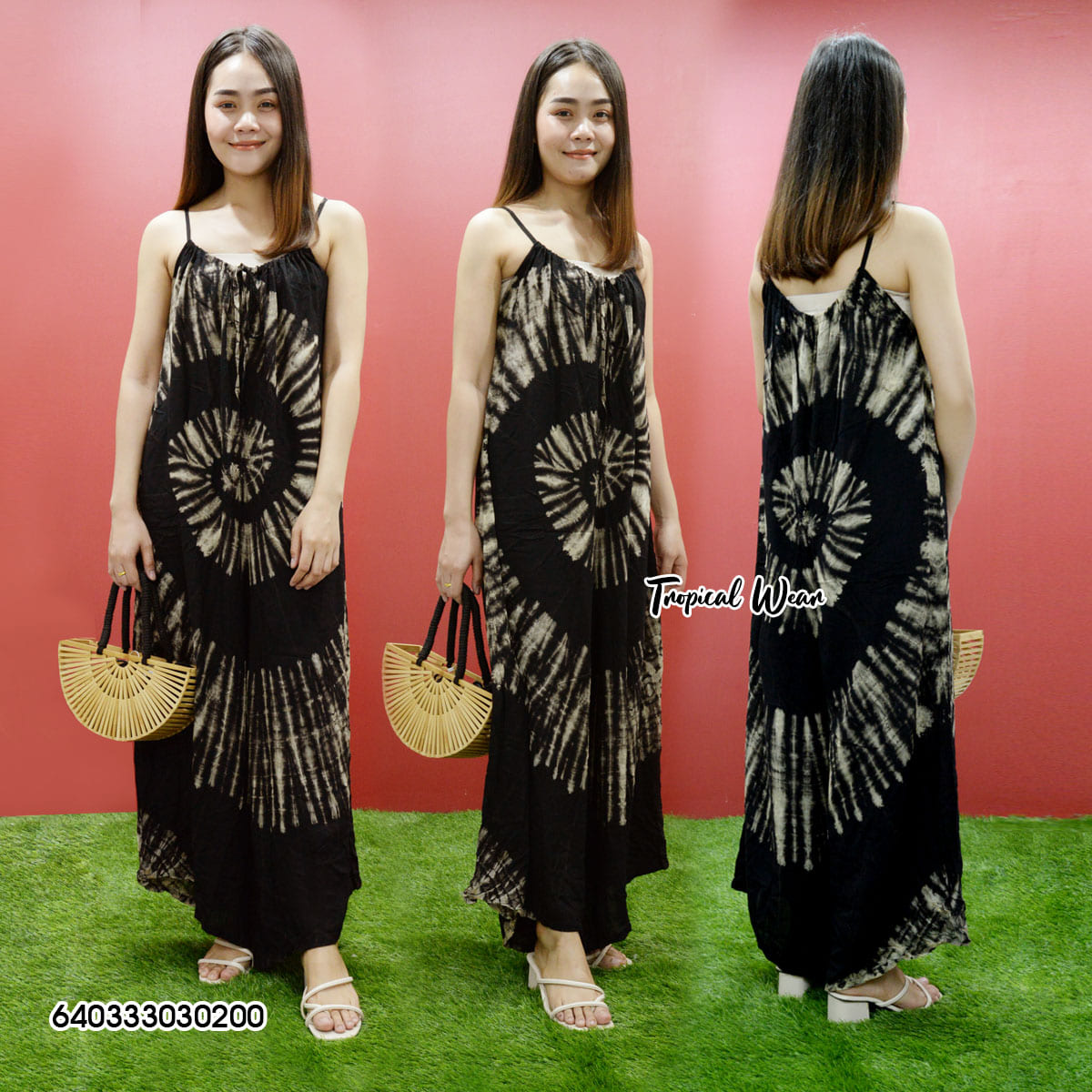 ชุดจั๊มสูทสายเดี่ยว ผ้ามัดย้อม-640333030200 - Image 7