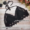 เสื้อถักชายหาด บราถักโครเชต์-640601010080 - black