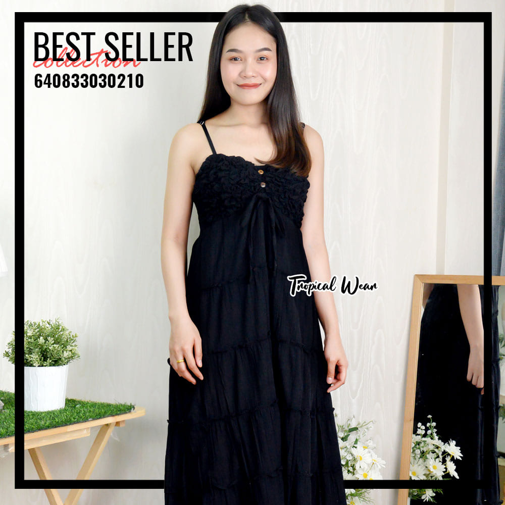 MAXI DRESS ชุดเดรสขยุ้มอกกระดุมหน้า-640833030210 - Image 29