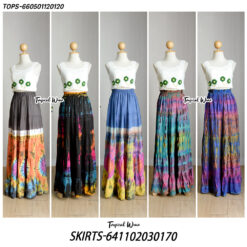 กระโปรงมัดย้อมคละสี - 641102030170