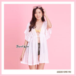 เสื้อคลุมตัวสั้นแขนระบาย-650201090190 - Image 5