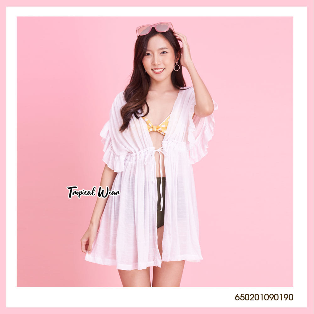 เสื้อคลุมตัวสั้นแขนระบาย-650201090190 - Image 5
