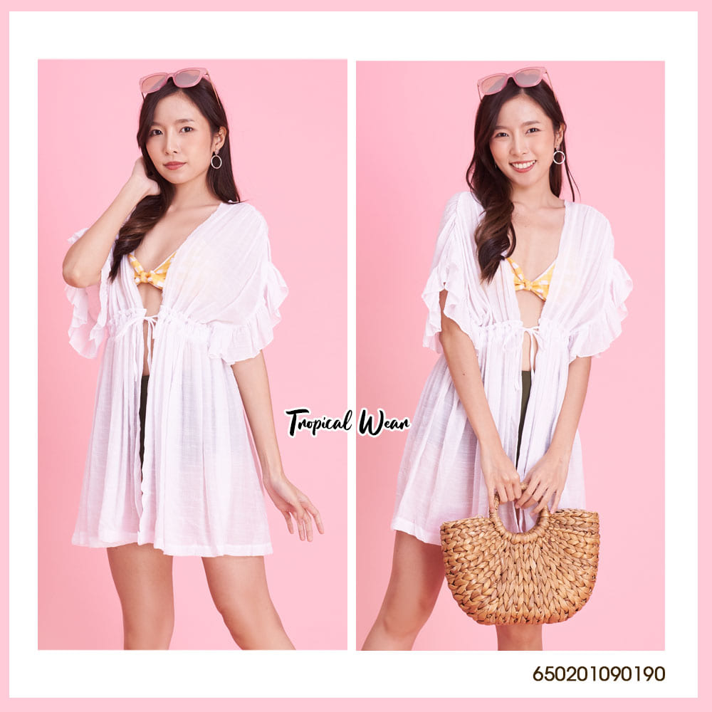 เสื้อคลุมตัวสั้นแขนระบาย-650201090190 - Image 7