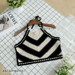 เสื้อครอปถักโครเชต์สลับสี - 660301140110