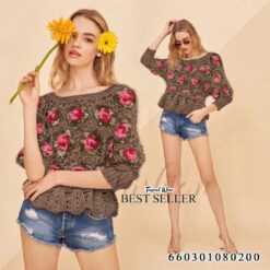 เสื้อถักลายดอกขนมิ้ง - 660301080200 - Image 3