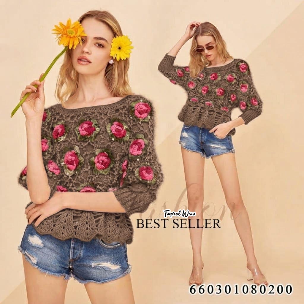 เสื้อถักลายดอกขนมิ้ง - 660301080200 - Image 3