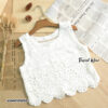 เสื้อแขนกุดลายดอก-650401010150 - WHITE