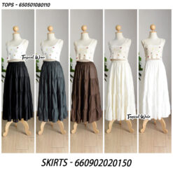 กระโปรงสีพื้นผ้าชีฟอง - 660902020150