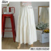 Black white and beige embroidered cotton maxi skirt for wholesale resortwear