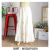 กระโปรงยาวแต่งลูกไม้ - 661202110210 - Beige