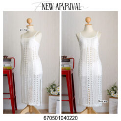 Elegant knitted dress beach cover-up for summer outings