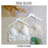 White and beige cotton bralette beach layering top