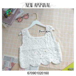 Casual cotton crochet tank top free size with stretchable fabric for a comfortable fit