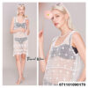 Floral lace summer dress with intricate patterns, handcrafted for summer style.