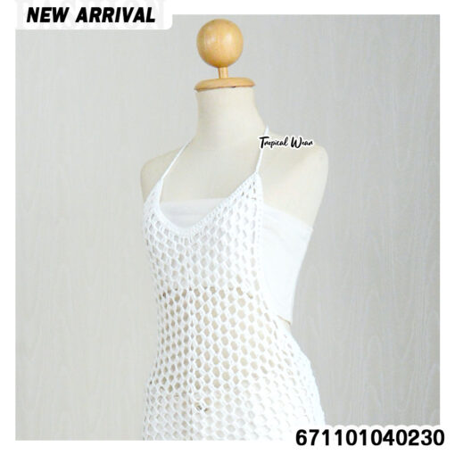 Crochet beach cover-up dress