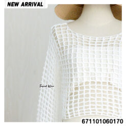 Chic cotton crochet mesh top with a lightweight design