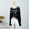 Bohemian crochet poncho with sleeves