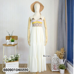 Crochet bra summer dress with a flowy tiered skirt