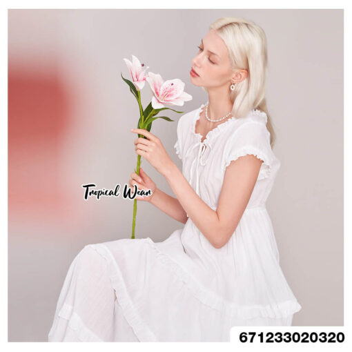A lightweight tiered bohemian summer dress