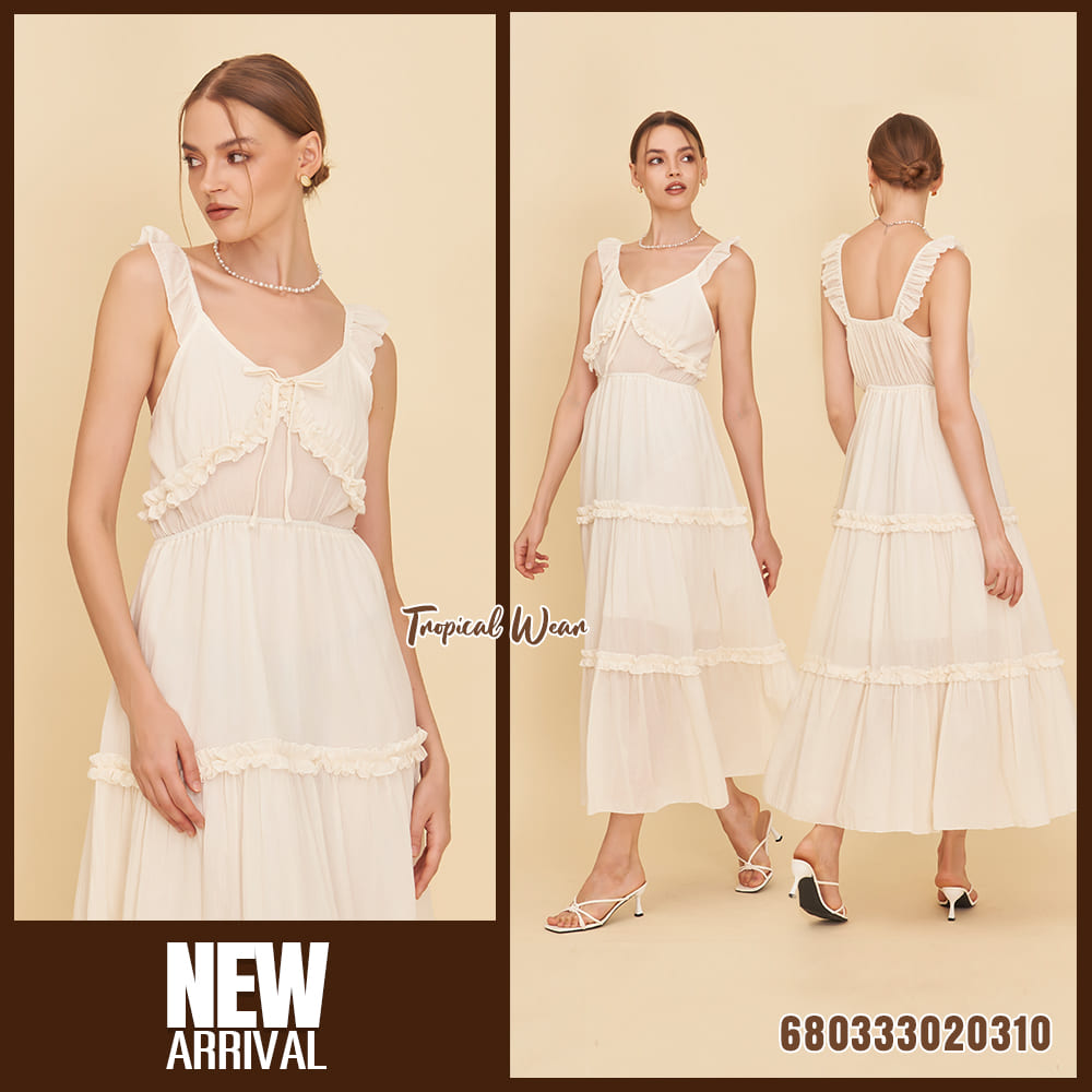 Layered Summer Dress-แม๊กซี่เดรสยาวระบาย 3 ชั้น - 680333020310 - Image 2