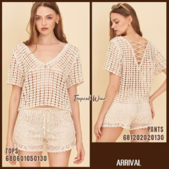 Free size cotton crochet style top in boho summer fashion