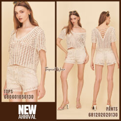 Free size cotton crochet style top in boho summer fashion