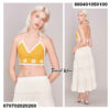 Free-size crochet daisy bralette top in assorted pastel colors