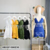 Free-size co-ord knitted beach dress with stretch back