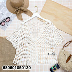 Free size cotton crochet style top in boho summer fashion
