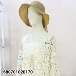Cotton lace cardigan for summer, free size, everyday lightweight layer