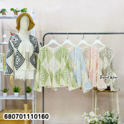 Summer cotton knitted cardigan for beachwear and travel outfits