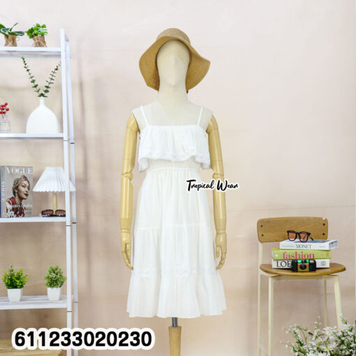 Mini Dress มินิเดรส สายเดี่ยวสไตล์เกาหลี – 611233020230 - Image 3