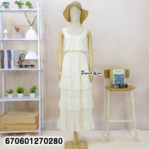 ชุดเดรสแต่งระบายสไตล์เกาหลี – 670601270280 - Image 2