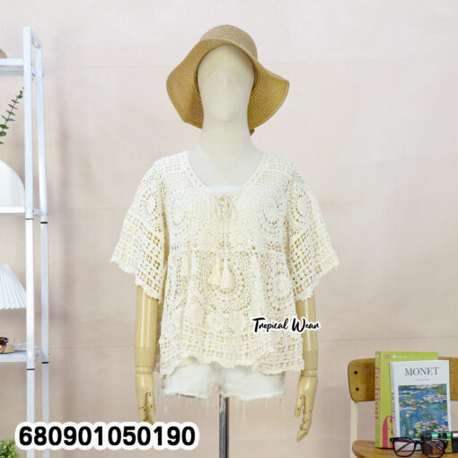เสื้อคลุมถักลายดอกวงกลม - 680901050190 - Image 2