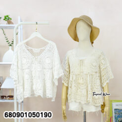 เสื้อคลุมถักลายดอกวงกลม - 680901050190