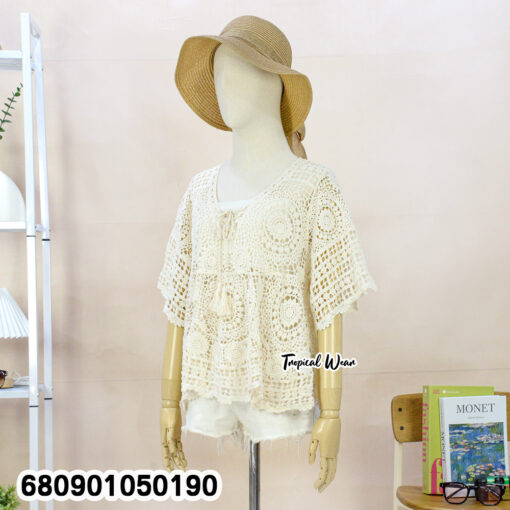 เสื้อคลุมถักลายดอกวงกลม - 680901050190 - Image 4