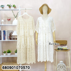 ชุดคลุมถักโครเชต์ลายลูกไม้ – 680901070570