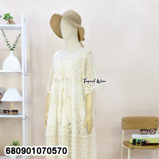 ชุดคลุมถักโครเชต์ลายลูกไม้ – 680901070570 - Image 4