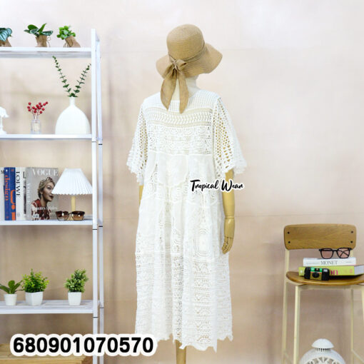 ชุดคลุมถักโครเชต์ลายลูกไม้ – 680901070570 - Image 5