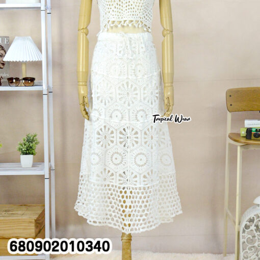 กระโปรงยาวถักลายดอกเหลี่ยม - 680902010340 - Image 2