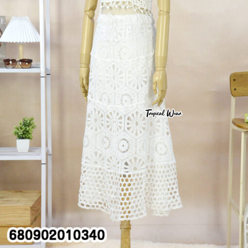 กระโปรงยาวถักลายดอกเหลี่ยม - 680902010340 - Image 4