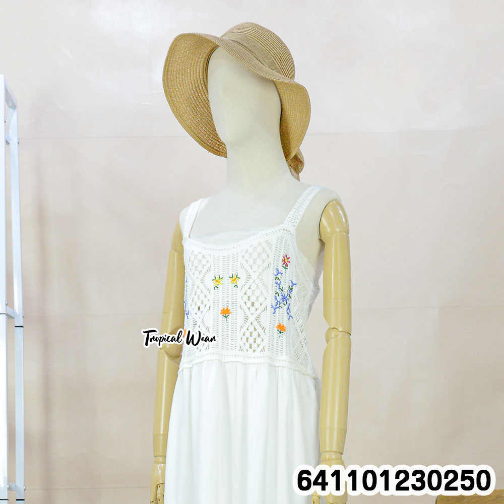 เดรสยาวถักไหมพรมปักลายดอกไม้ - 641101230250 - Image 4