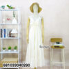 Free size cotton maxi dress for women, available in white and cream, ideal for wholesale buyers.