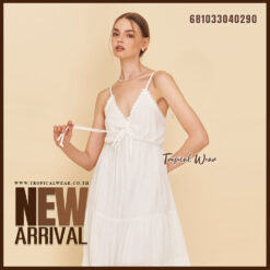 Free size cotton maxi dress for women, available in white and cream, ideal for wholesale buyers.