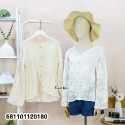 Floral Lace Button Cardigan – เสื้อคลุมลูกไม้ลายดอกติดกระดุม-681101120180