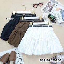 Minimal Puff Layered Skirt – กระโปรงชั้นระบายทรงมินิมอล-681102020150